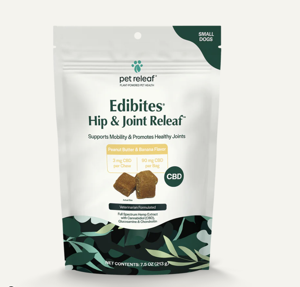 Hip & Joint Releaf CBD Edibites For Dogs – Peanut Butter Banana